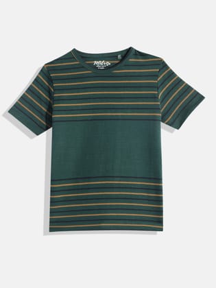 Boys Striped Round Neck T-shirt