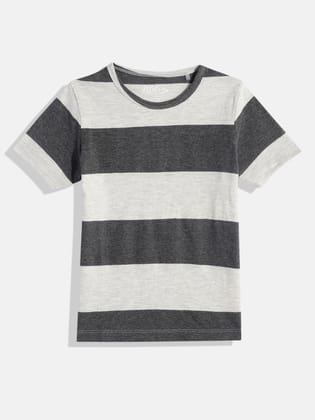 Boys Striped Round Neck T-shirt