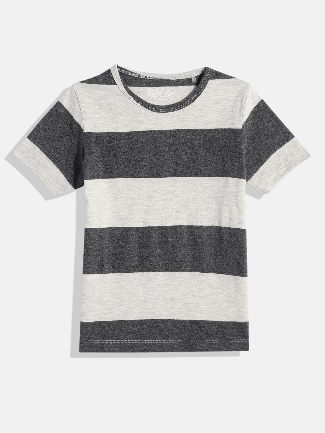 Boys Striped Round Neck T-shirt