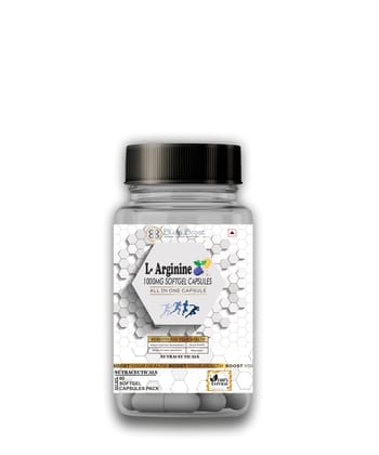 Blue Boost  L-Arginine Softgel Capsule 1000mg Essential Amino Acid, 60 Capsules (1000 mg)