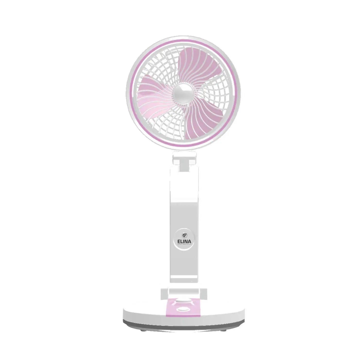 Elina Wireless Portable Folding Fan with LED Light | USB Rechargeable | Quiet Operation |  Ideal for both Home & Outdoor Use, Multicolor