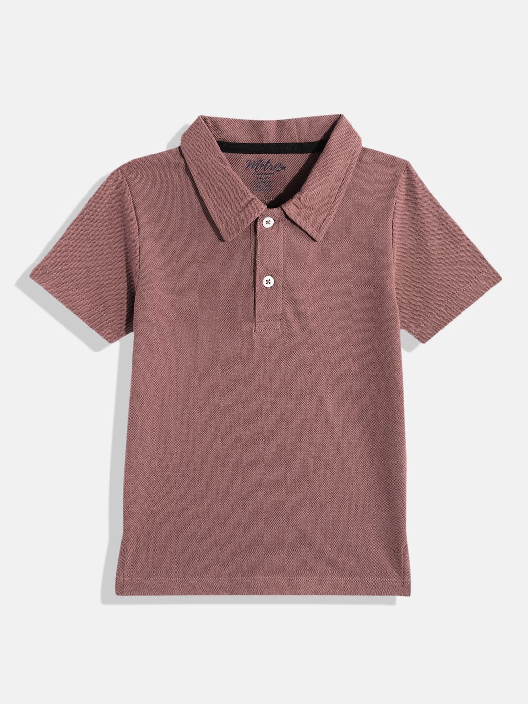 Boys Solid Polo Collar T-shirt