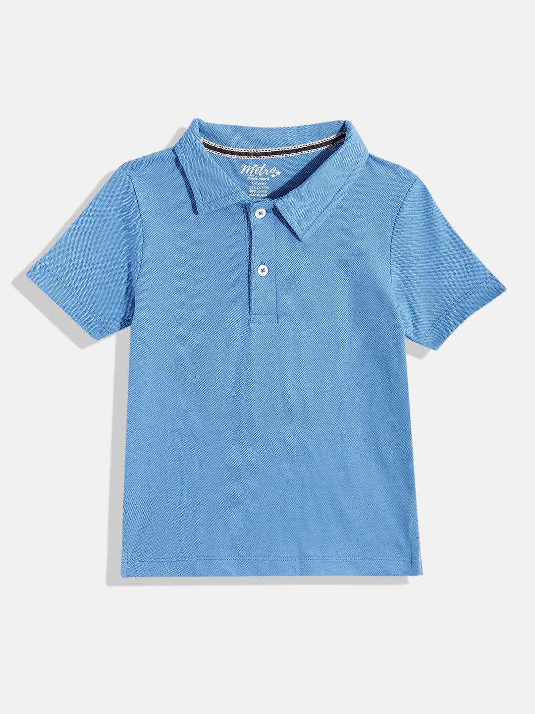 Boys Solid Polo Collar T-shirt