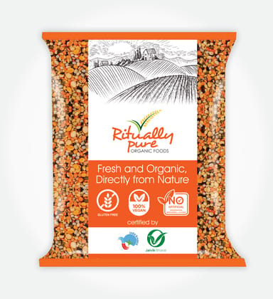 Ritually Pure 100% Organic | Dry & Unpolished Pulses | Mix Dal | 500 Gm Pack