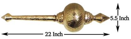 Brass Hanuman Mace, Gada No. 5 - 5.5*5.5*22 Inch (Z531 E)