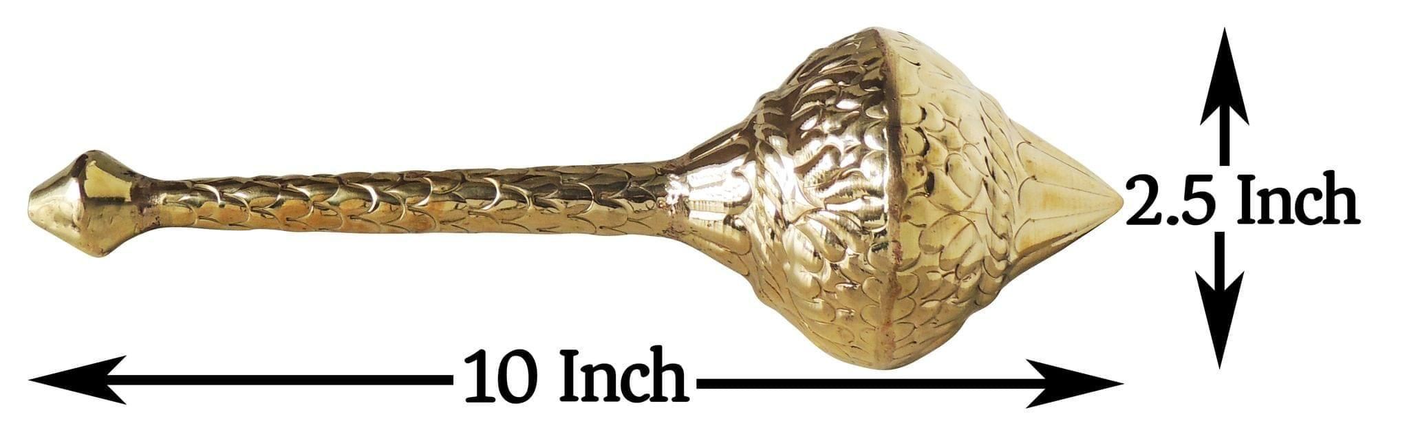 Brass Hanuman Mace, Gada No. 1 - 2.5*2.5*10.5 Inch (Z531 A)