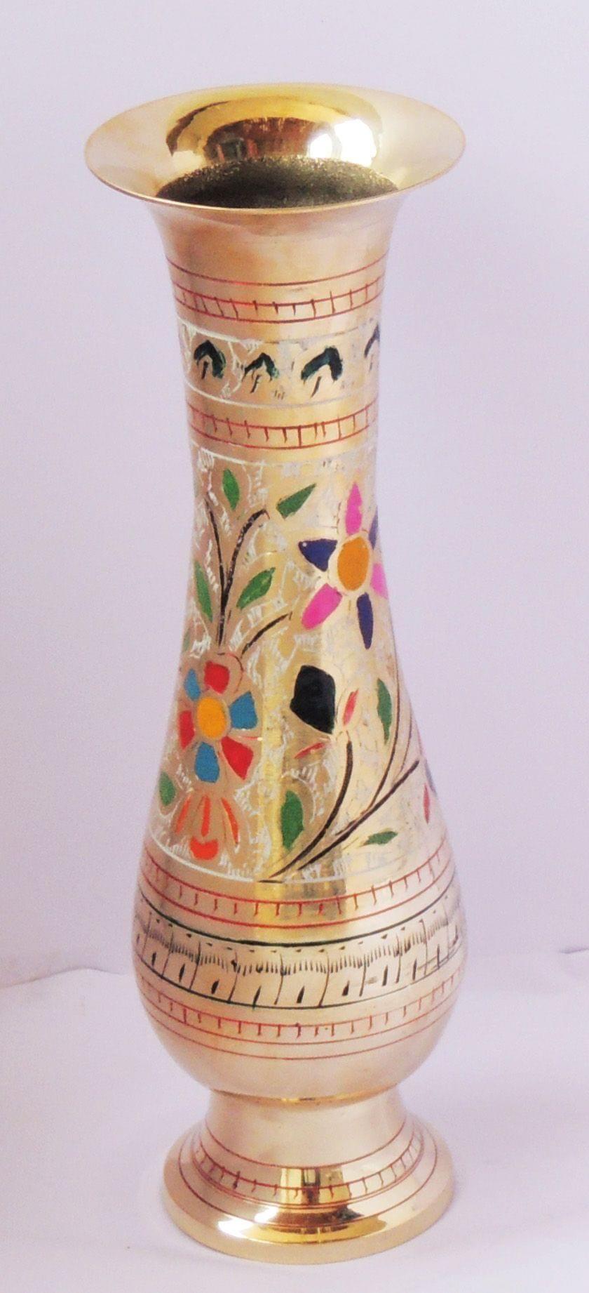 Brass Home & Garden Decorative Flower Pot , Vase - 3.5*9.5*11 inch (F659 G)