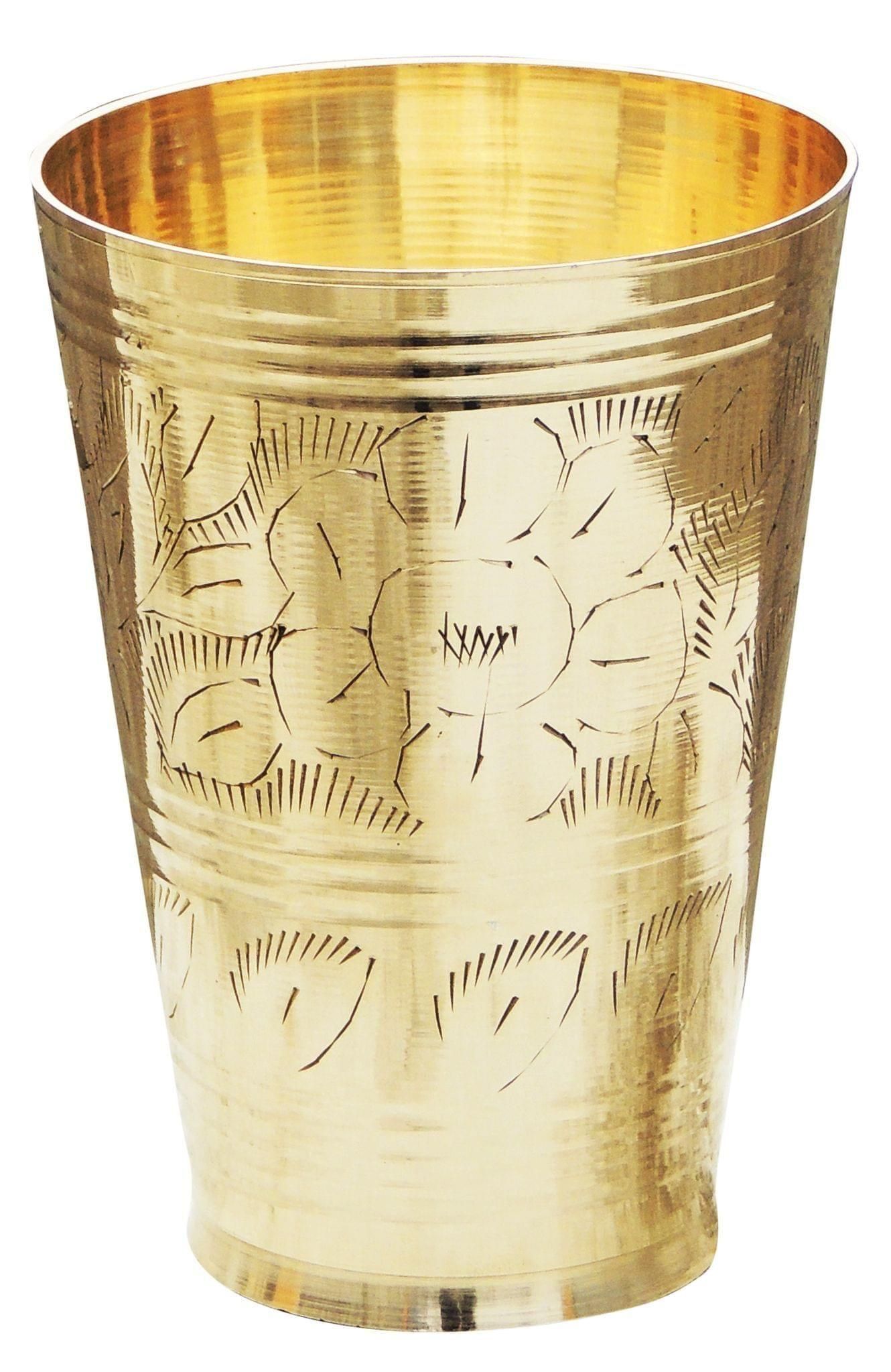 Lassi Glass Brass - 350 ml - 3.2*4.4*4.6 inch (BC113 C)