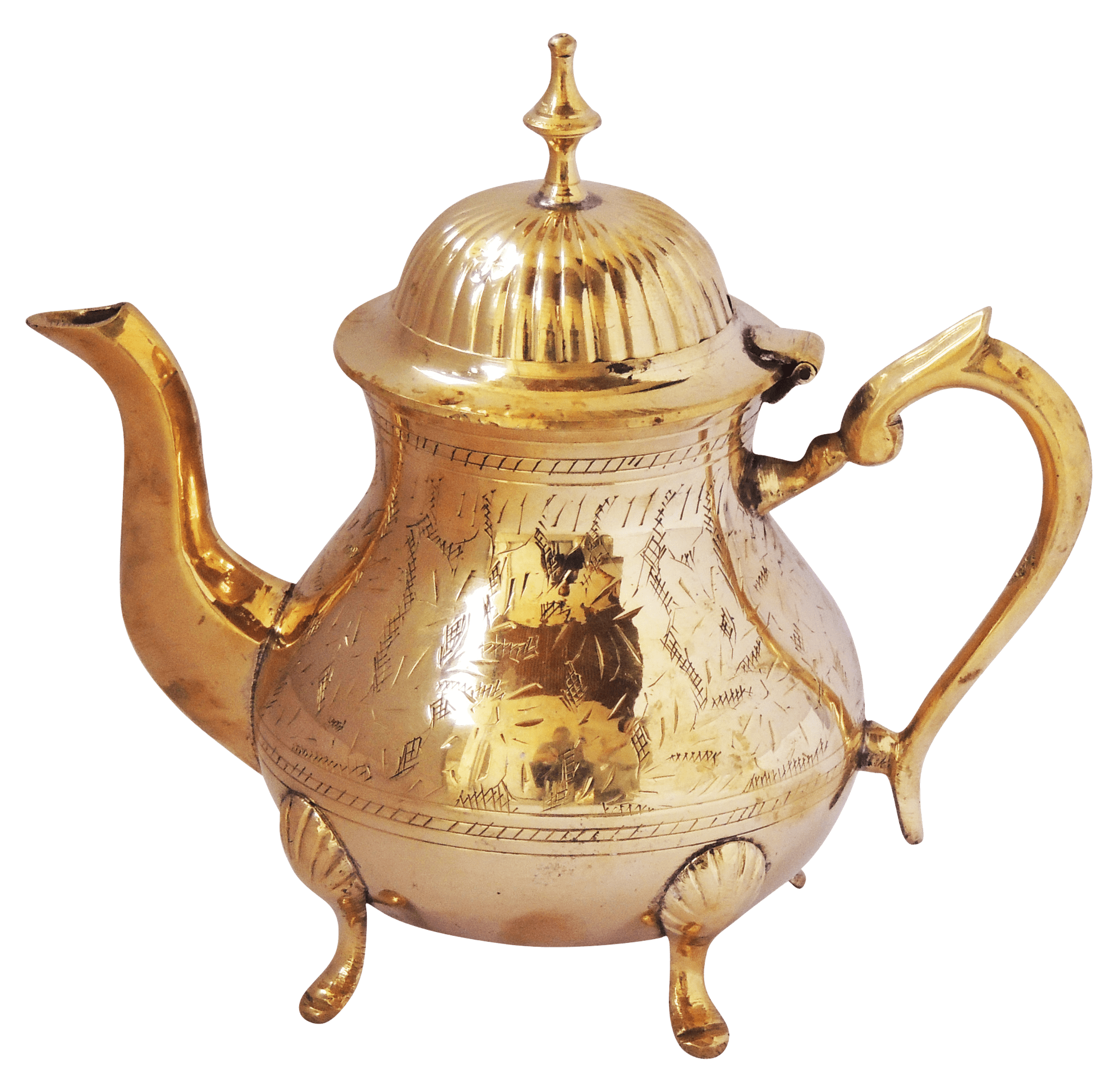 Brass Tea Pot Kettle 650 ML - 8*5*8 inch (Z274 B)