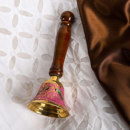 Brass Pooja Hand Bell, Ghanti  - 2.2*2.2*6.2 inch (F625 C)
