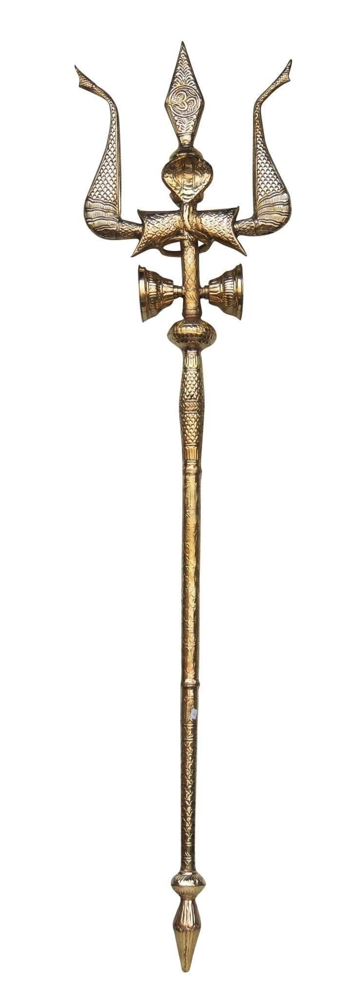 Brass Trishul - 17.5*4.5*74 Inch (Z138 Z)