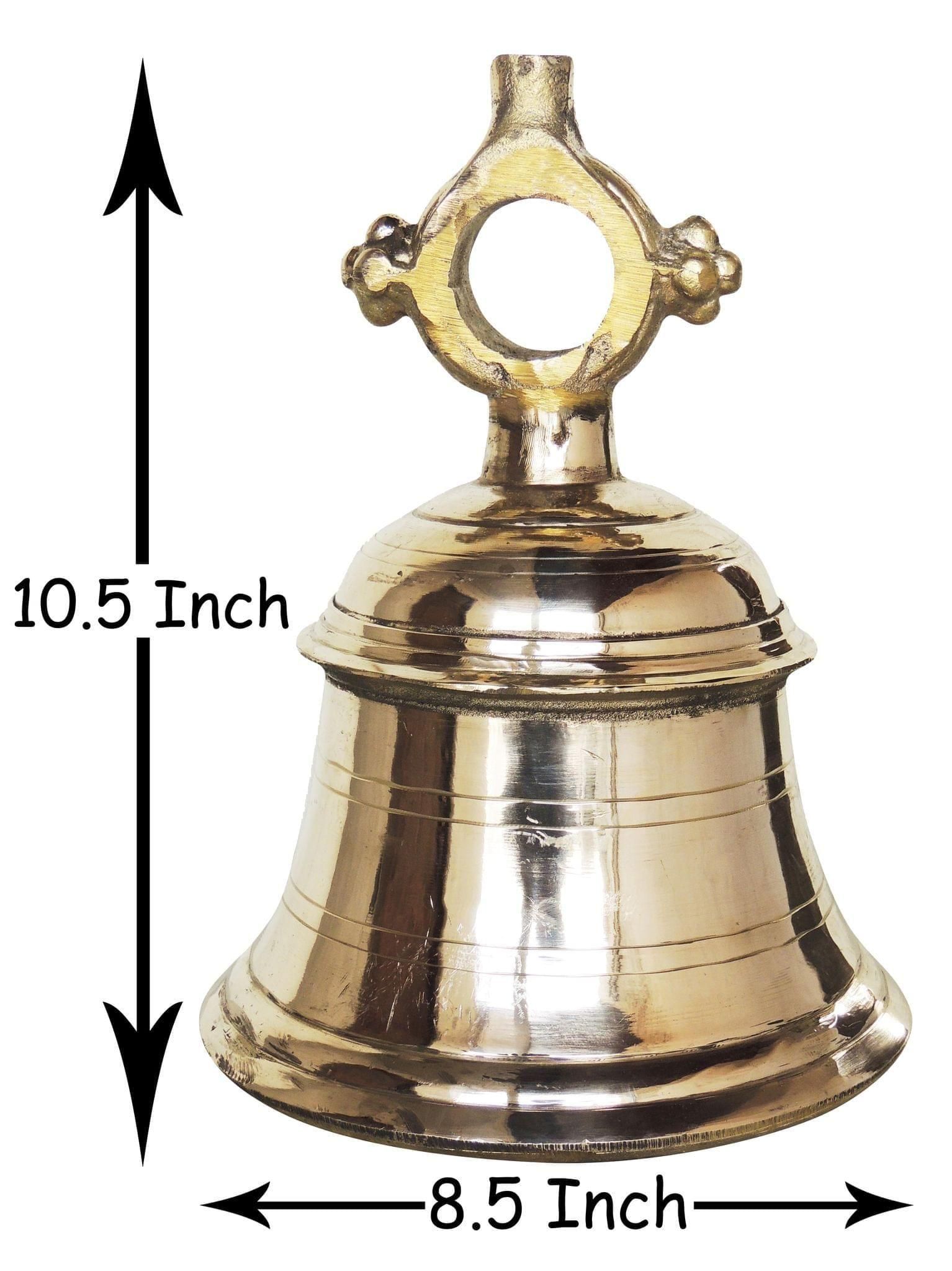 Brass Temple Hanging Bell ,Ghanta (6.5 Kg) - 8.5*8.5*10.5 inch (Z493 K)