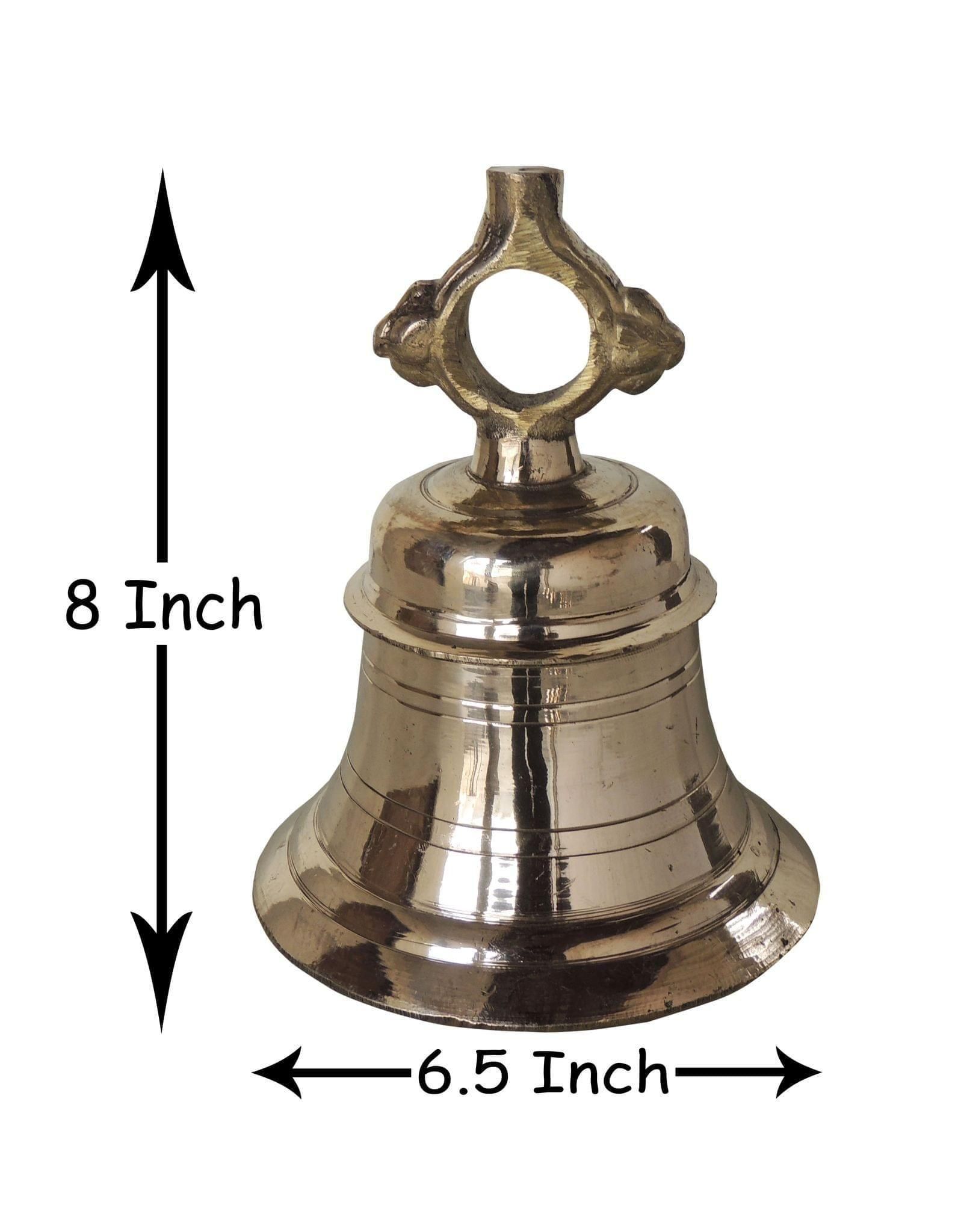 Brass Temple Hanging Bell ,Ghanta (2.5 Kg) - 6.5*6.5*8 inch (Z493 G)