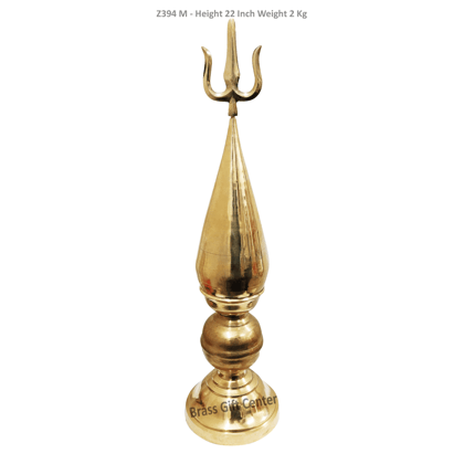 Brass Kalash Trishul 22 inch - 6*6*22 inch (Z394 M)