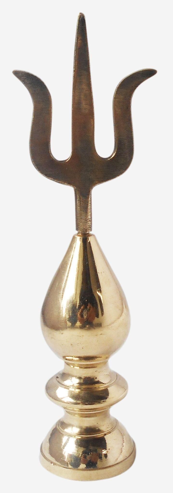 Brass Kalash Trishul No. 2  - 1.6*1.6*7.1 inch (Z394 B)