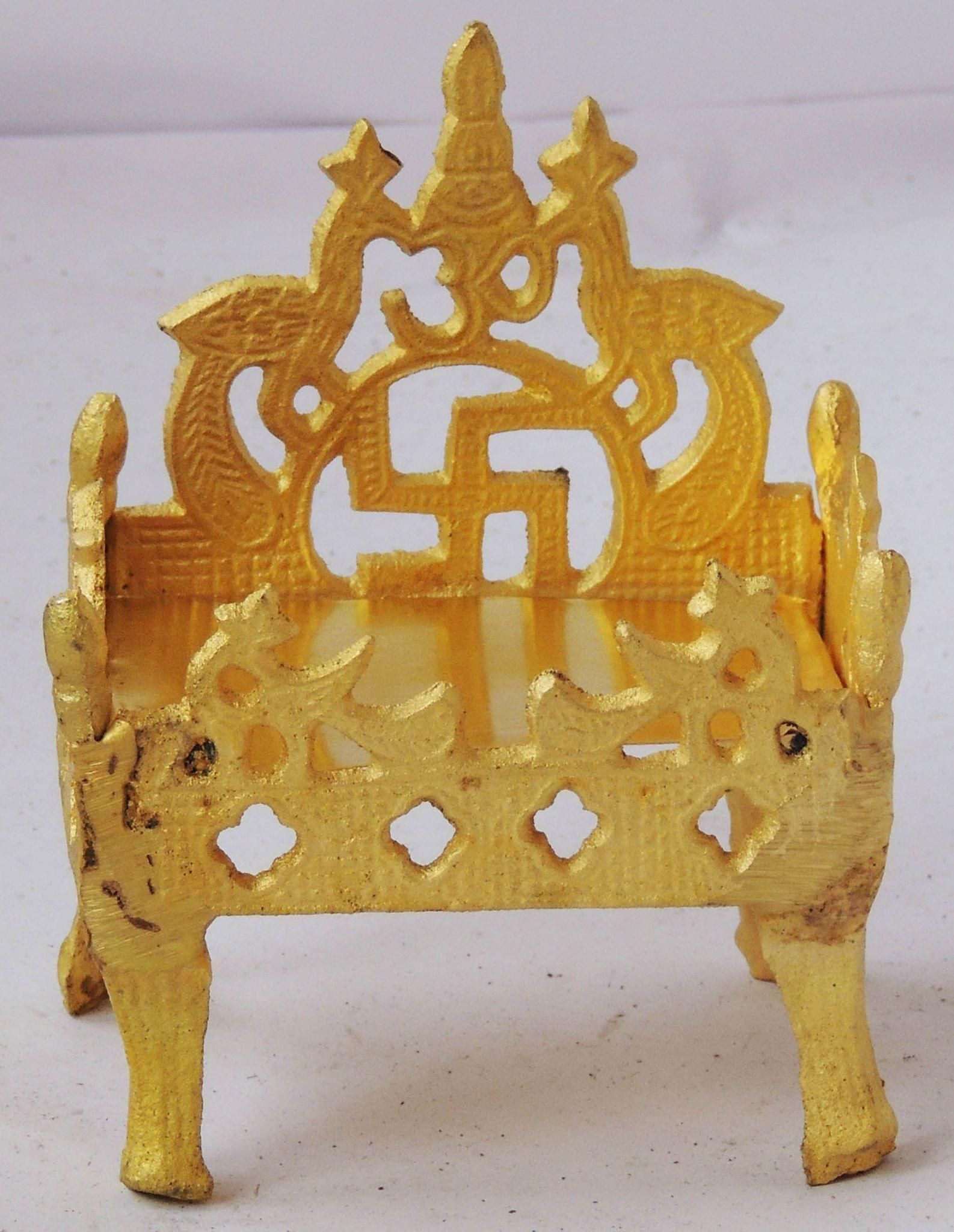 Brass Shingasan Dhalai For God Idol  - 4*2.5*5 inch (Z324 A)