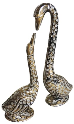 Brass Showpiece Duck Pair Statue  - 5*2.3*11.5 Inch (AN231 B)