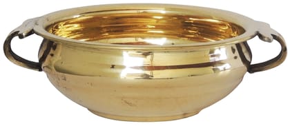 Brass Urli 2 Liter Diameter 6.3 Inch (F594 B) - 6.3*6.3*2.5 inch (F594 B)