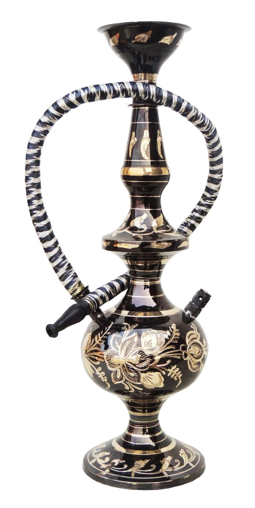 Brass Hookah Hukka Fancy - 3.5*3.5*12 Inch (F571 B) - 3.5*3.5*12.4 inch (F571 B)