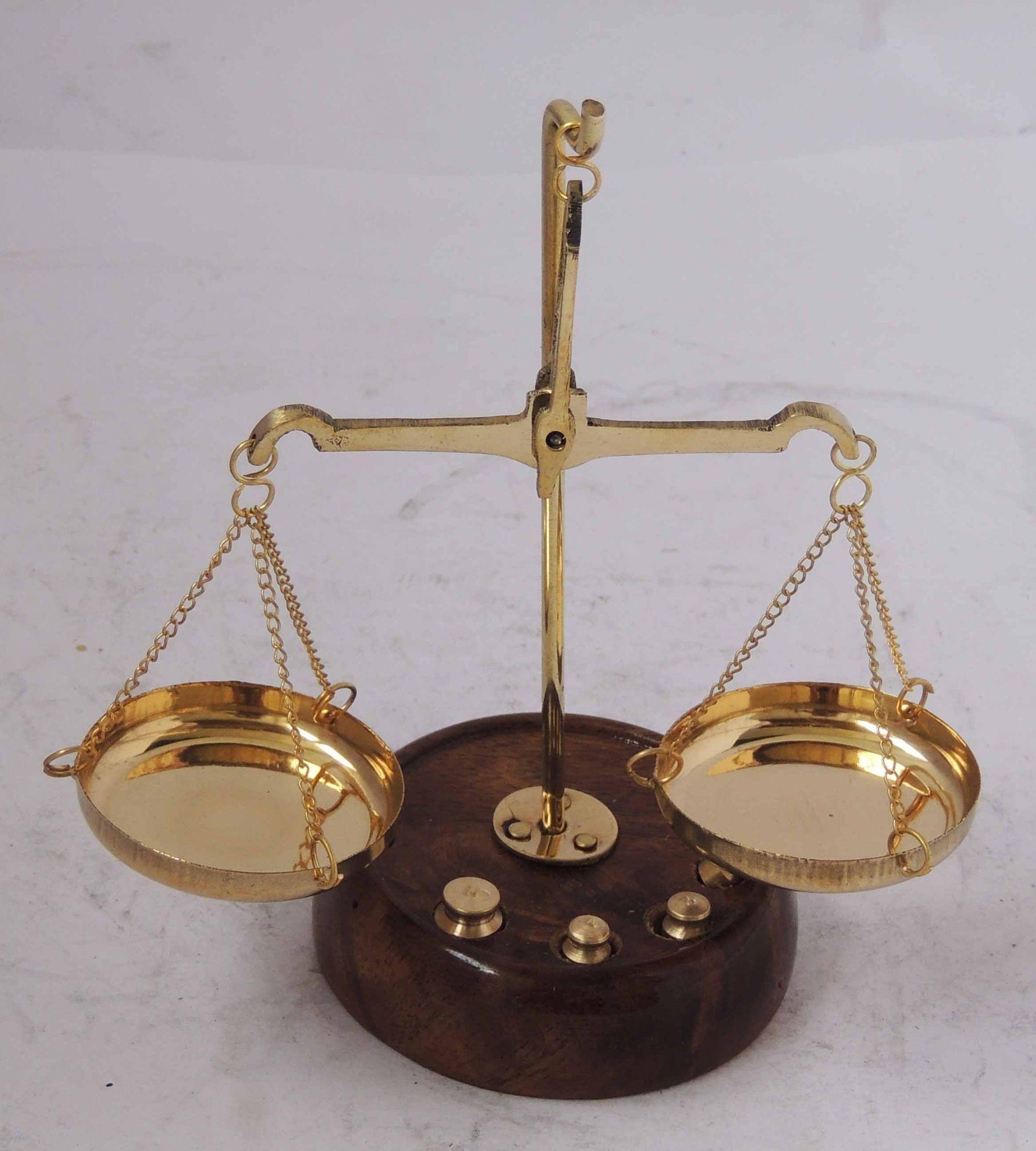 Brass Taarzu 10 gm Weighing Machine - 5*2.5*5.5 inch (Z303 B)