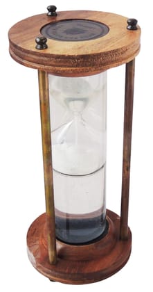 Brass Showpiece Sand Timer - 3.5*3.5*7.6 inch (Z448 A)