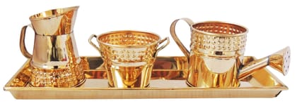 Brass Showpiece Garden Set With Brass Finish (Z430 C)