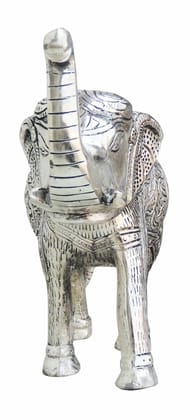 Aluminium Showpiece Elephant - 10*4*8.5 inch (AS188 C)