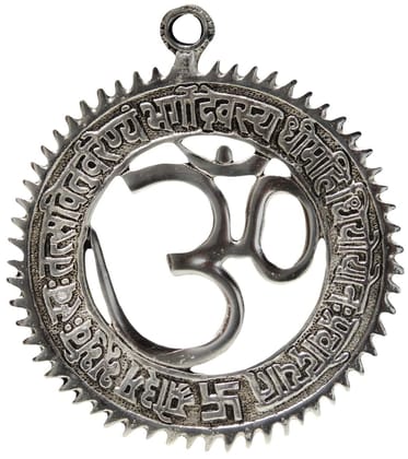 Aluminum Showpiece Om Mantra Statue - 0.5*5*6 Inch (AS098)