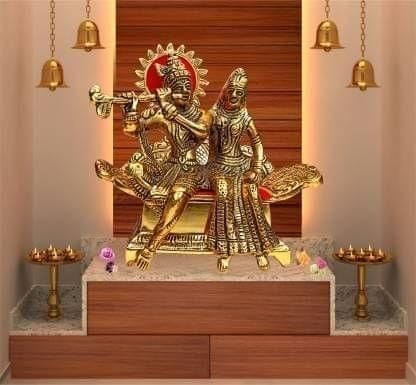 Showpiece Radha Krishna Statue - 7.5*7.1*5 inch (AS383 G)