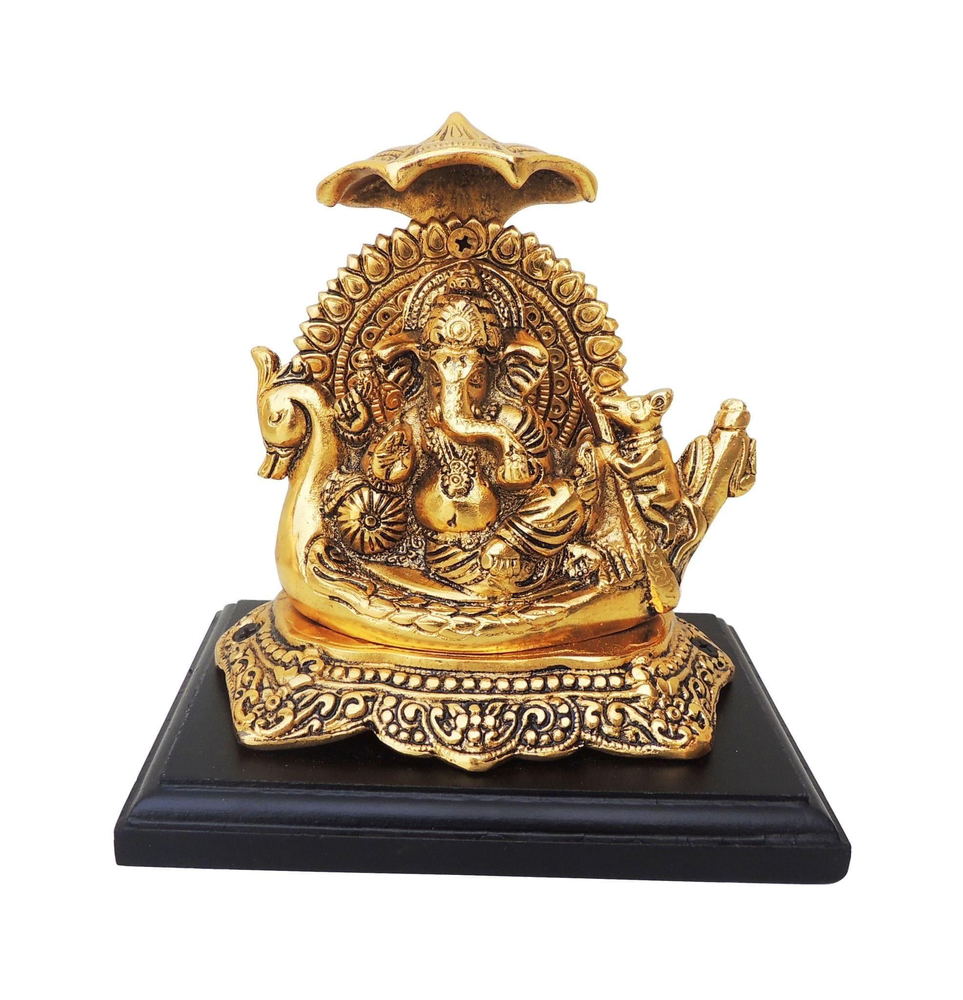 Showpiece Nav Ganesh - 6.4*4.4*6.6 inch (AS380 G)