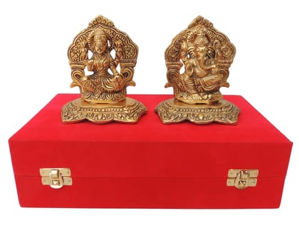 Showpiece Aluminium Ganesh JI - 4.2*3*4.8 inch (AS379 G)