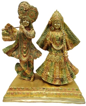 Brass Radha Krishan Pair-13*7*17 (BS093)