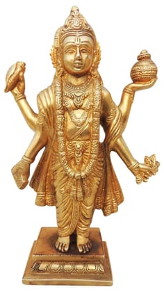 Brass Showpiece Dhanvantri Ji Statue  - 6.5*2.5*10.2 Inch (BS1268 D)