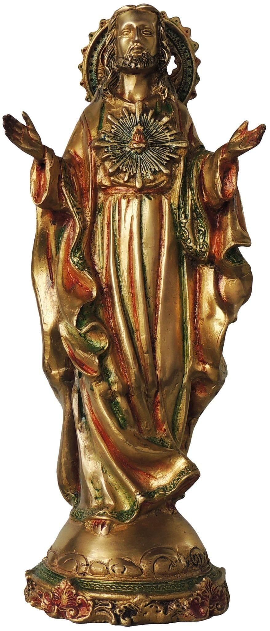 Brass Showpiece Jesus Big Colour Statue - 5*5.5*16 Inch (BS287)