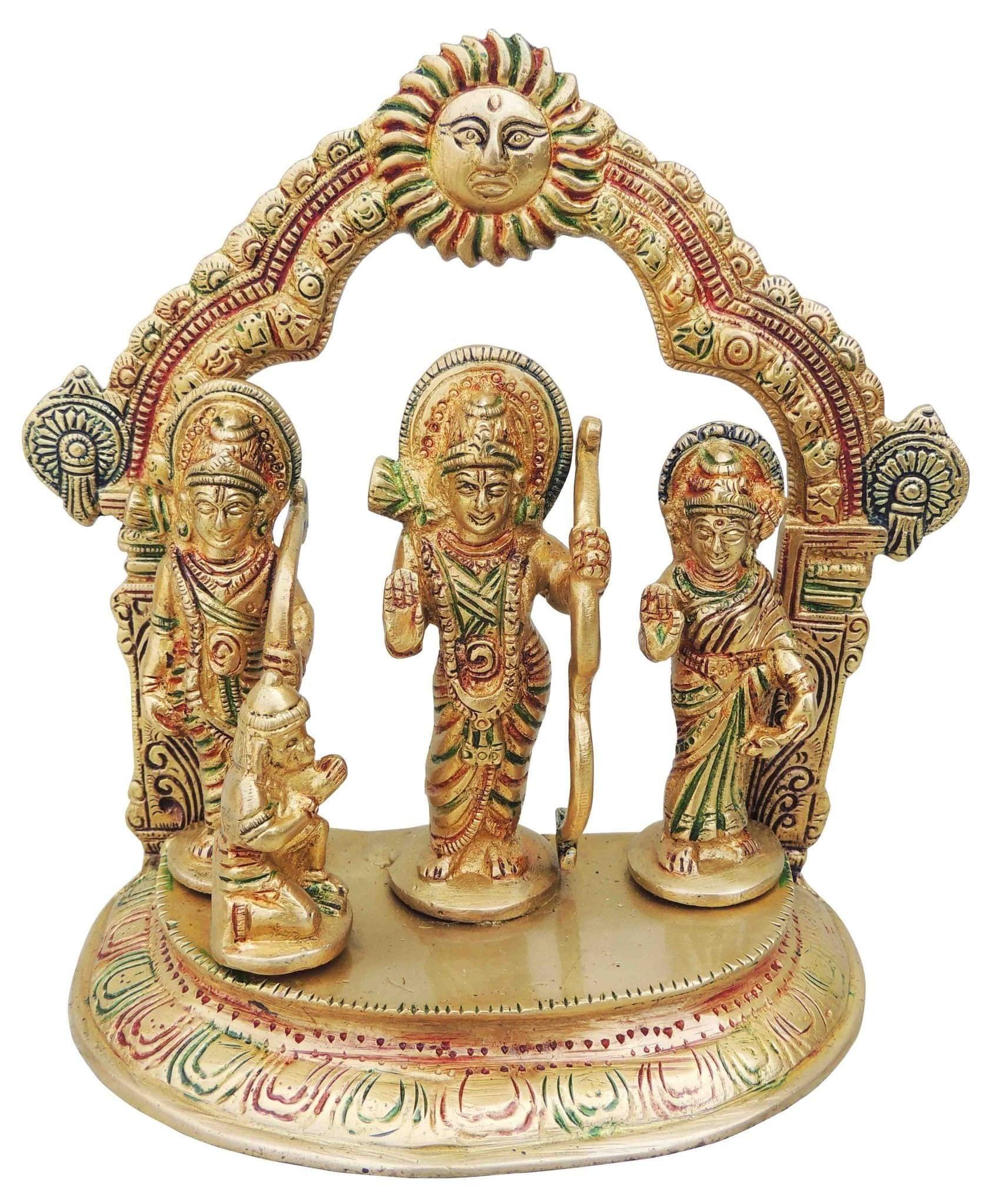 Brass Showpiece Ram Dharbar Statue - 7.5*3.3*7.3 Inch (BS884 C)