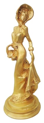 Brass Showpiece Lady Statue - 5.5*5.5*14 Inch (BS853 A)