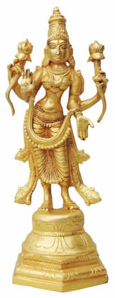 Brass Showpiece Laxmin Standing Statue - 5*5*12 Inch (BS845 A)