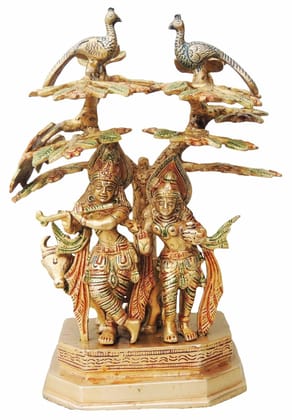 Brass Radha Krishna Tree-7.5*6*10 (BS828 A)