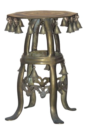 Brass Stool For God Idol - 13.5*13.5*19.3 Inch (BS821 A)