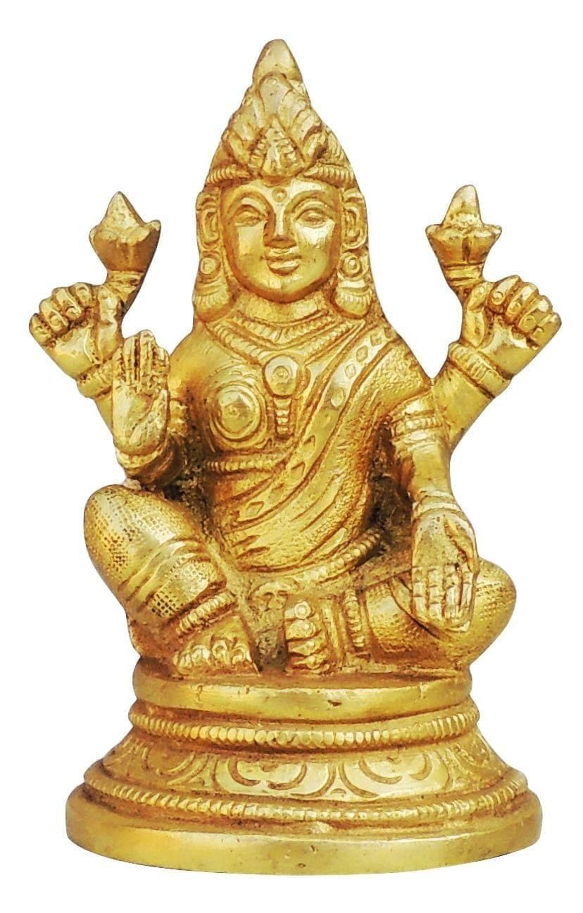 Brass Showpiece Laxmi Ji God Idol Statue - 2.7*2.2*4.2 Inch (BS999 L)