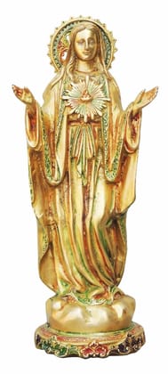 Brass Showpiece Standing Merry Coloured Statue - 6.8*5.3*16 Inch (BS940 A)