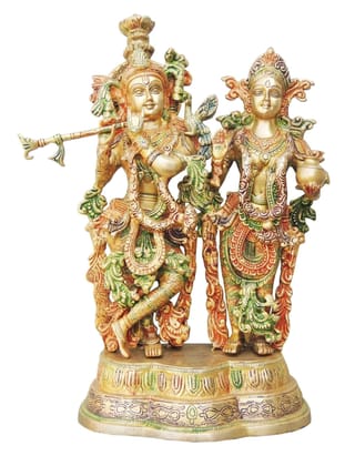 Brass Radha Krishan Same Base Idol-10.5*5*16.8 (BS939 A)