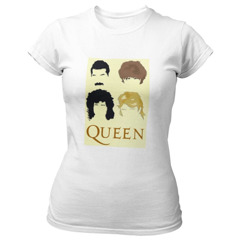 EqualLife Printed T Shirts-Tribute to Queen-Freddie Mercury-Rock Music-Design-9-by ZingerTees-Women-EL9120497