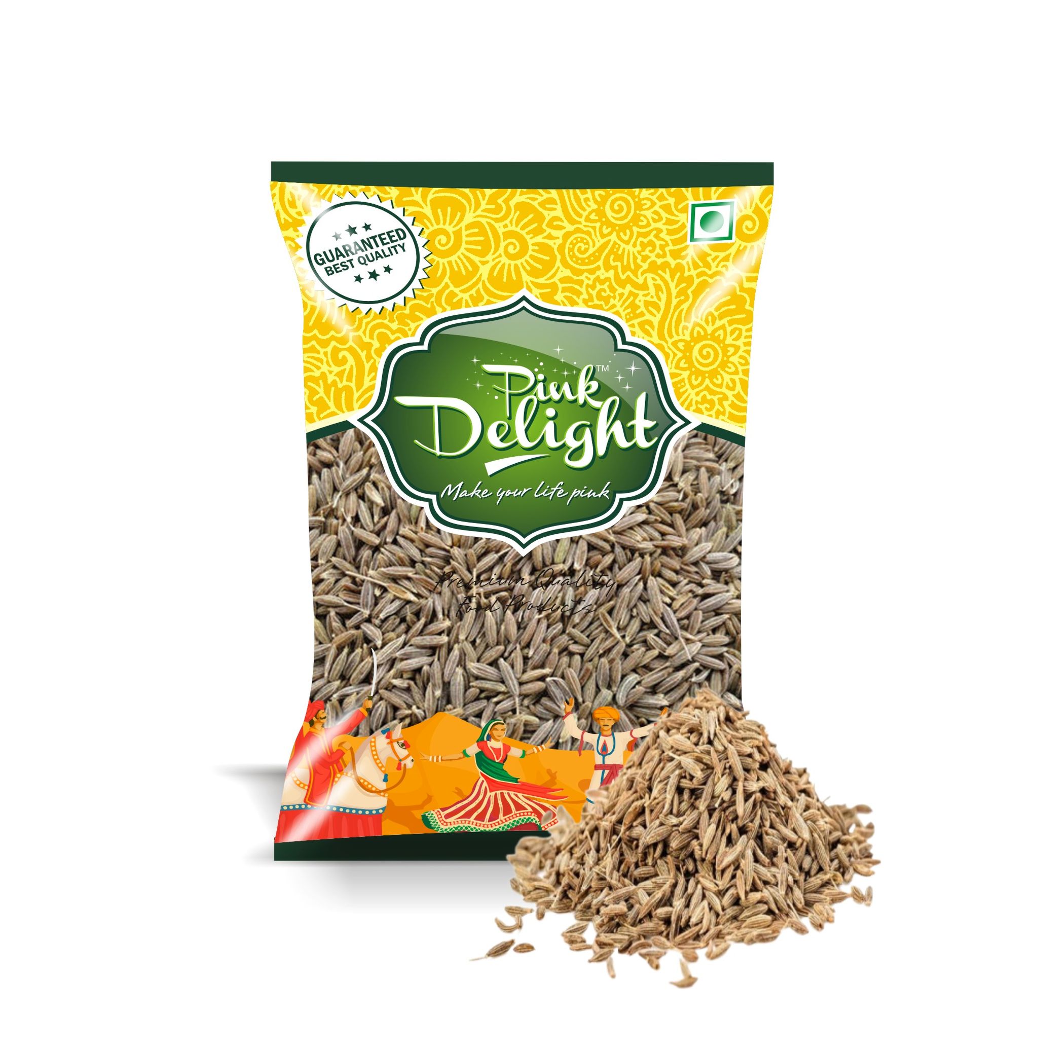 Pink Delight Spices | Jeera (Cumin seeds )| Natural & Organic Whole Spices | 200 Gm Pack