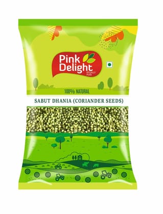 Pink Delight Spices | Dhania Sabut (Coriander Whole) | Natural & Organic Whole Spices |1 Kg Pack