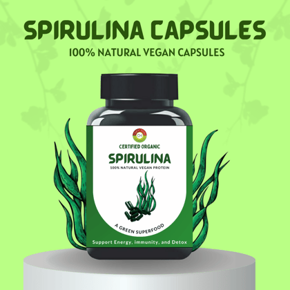 CORDY HERB Spirulina Vegan Capsule | Dietary Supplement to Support Energy and Detox | Multivitamins Supplement