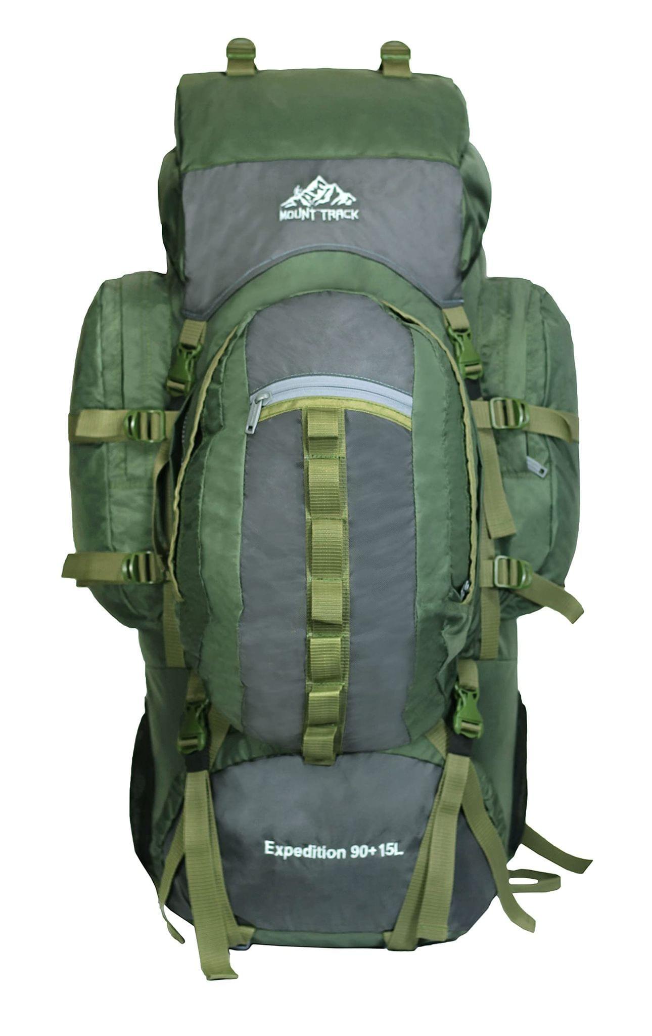 MOUNT TRACK expedition 105 liter rucksack with detachable Daypack/Camping Hiking, Trekking Bag Rucksack khaki green