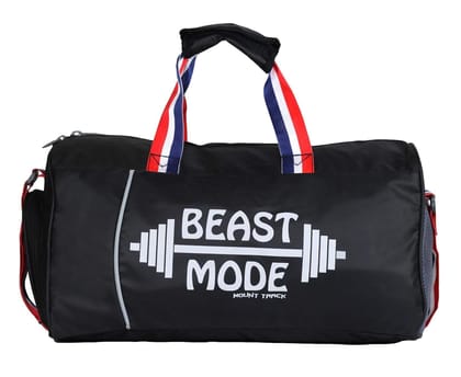 Mount Track 30 LTR Black Nylon Sports Duffle Gym Bag with Shoes Compartment