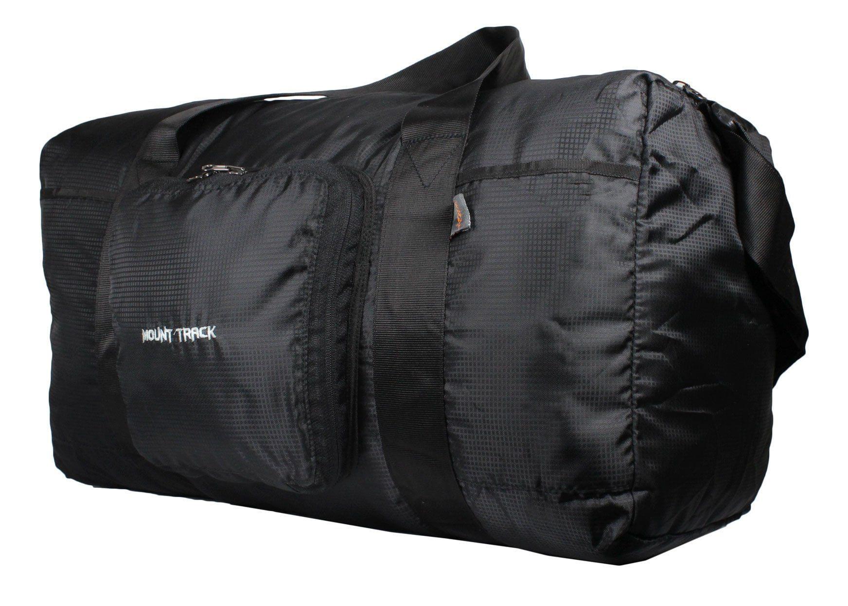 MOUNT TRACK 9502 Nylon Foldable and Waterproof Travel Duffle Bag (Black)