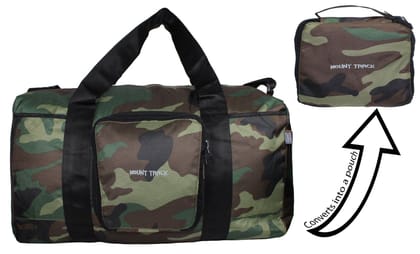 MOUNT TRACK 9502 Nylon Foldable Waterproof Camouflage Duffle Bag for Men and Women